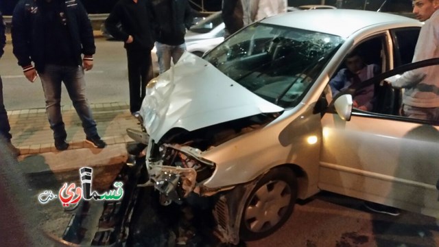 باقة الغربية : ثلاث إصابات جراء حادث طرق على الشارع الرئيسي بين باقة وجت
